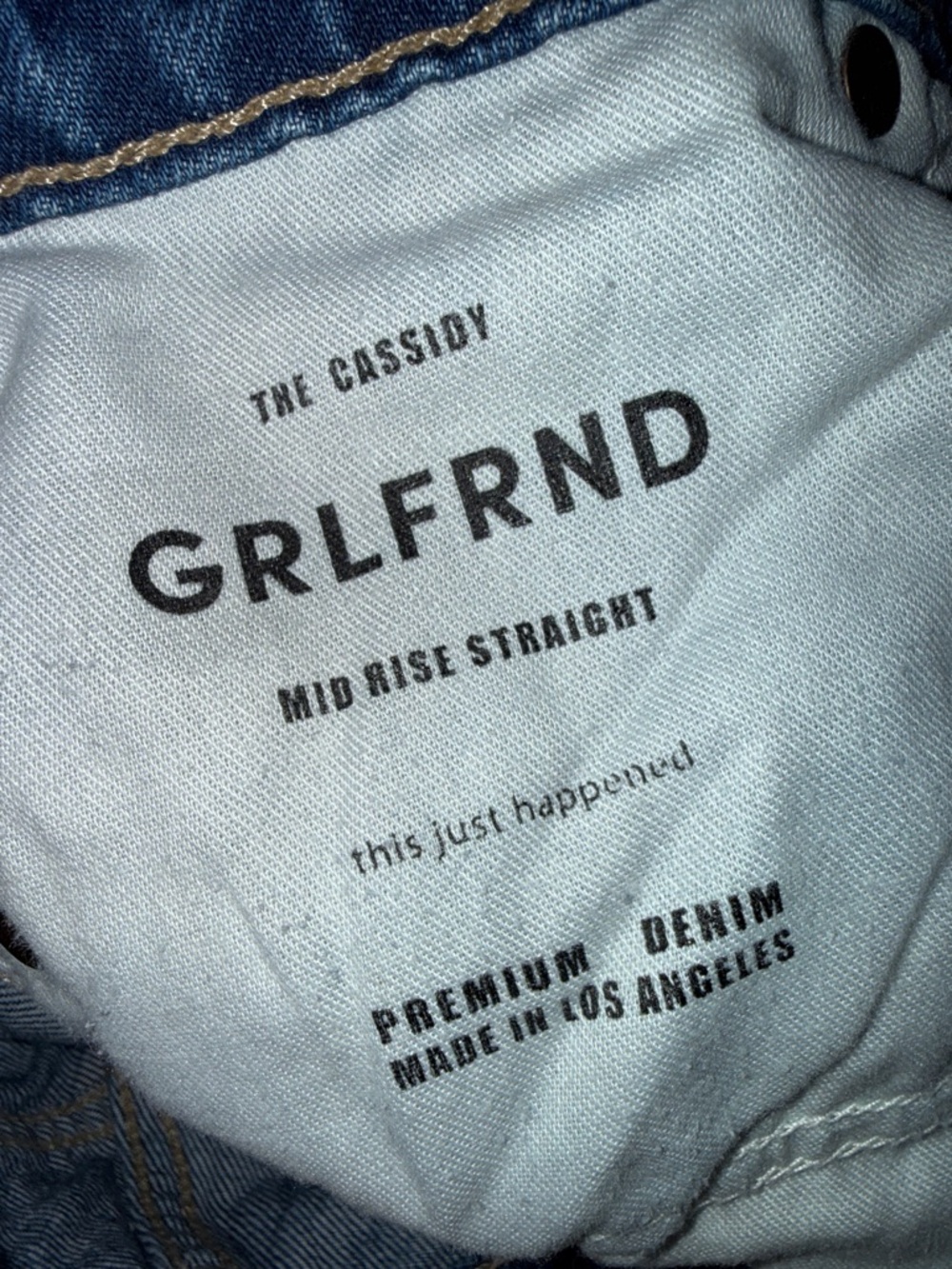 GRLFRND Cassidy Mid Rise Straight in Runyon Canyon Size 26 - Picture 5 of 8